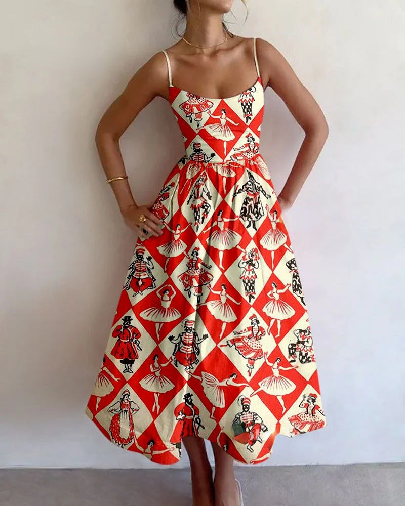 Virella | Vintage Karussell Midi Kleid