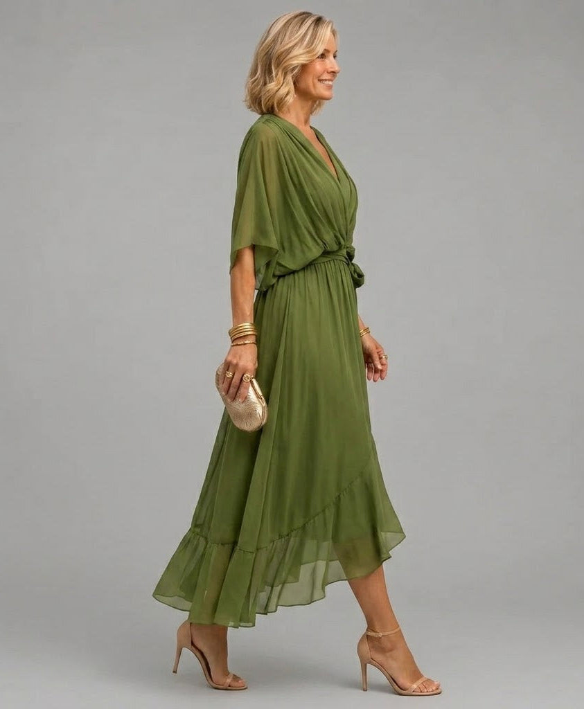 Monica | V-Ausschnitt Kleid