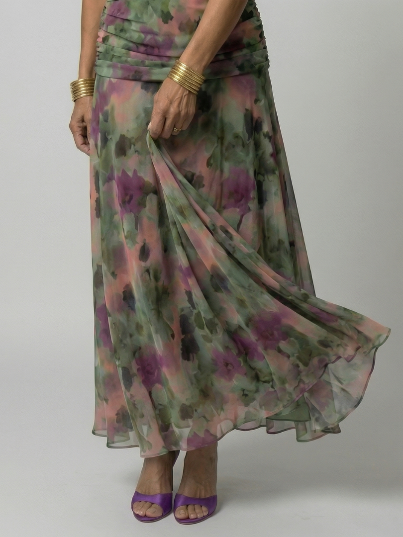 Calen | Off-Shoulder Fließende Midi-Kleider