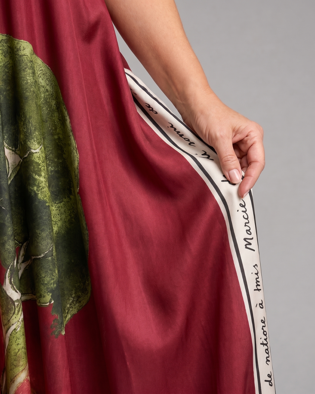Lira | Scenic Print Ärmelloses Fließendes Midi-Kleid