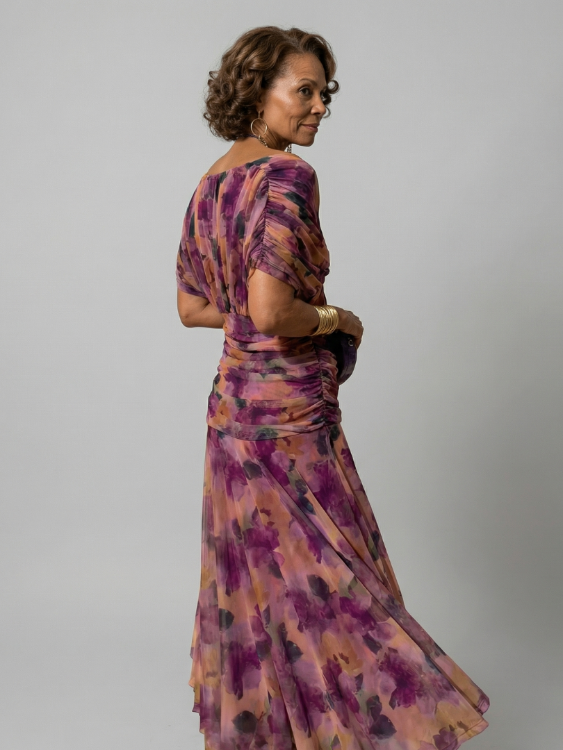 Calen | Off-Shoulder Fließende Midi-Kleider