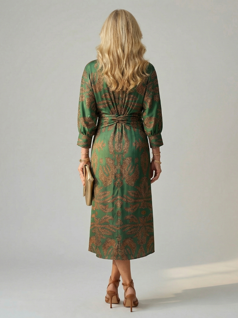 Lune | Natürlicher Wickel-Midi-Kleid