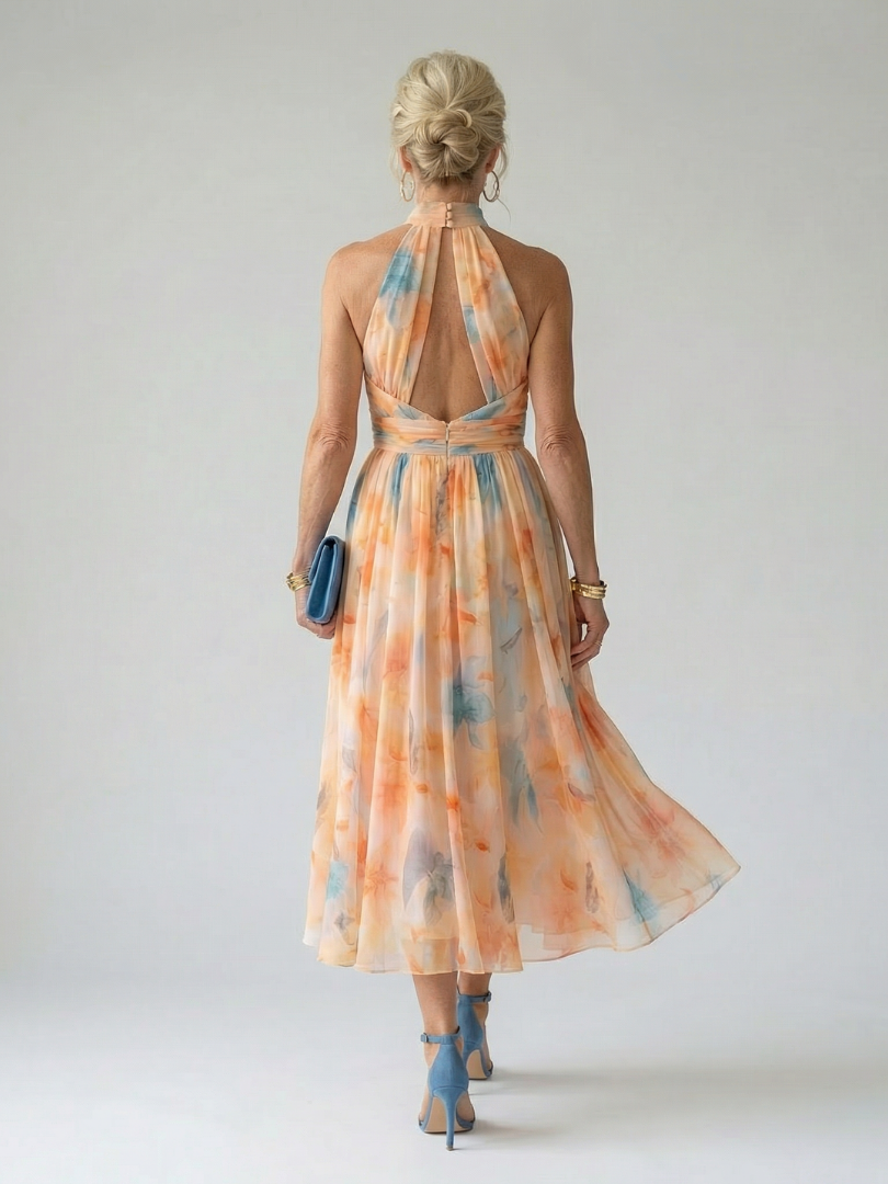 Elin | Weiches Halter Midi Kleid