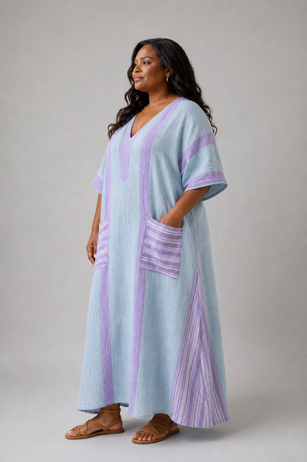 Orien | Light Flow Pocket Midi Kleid