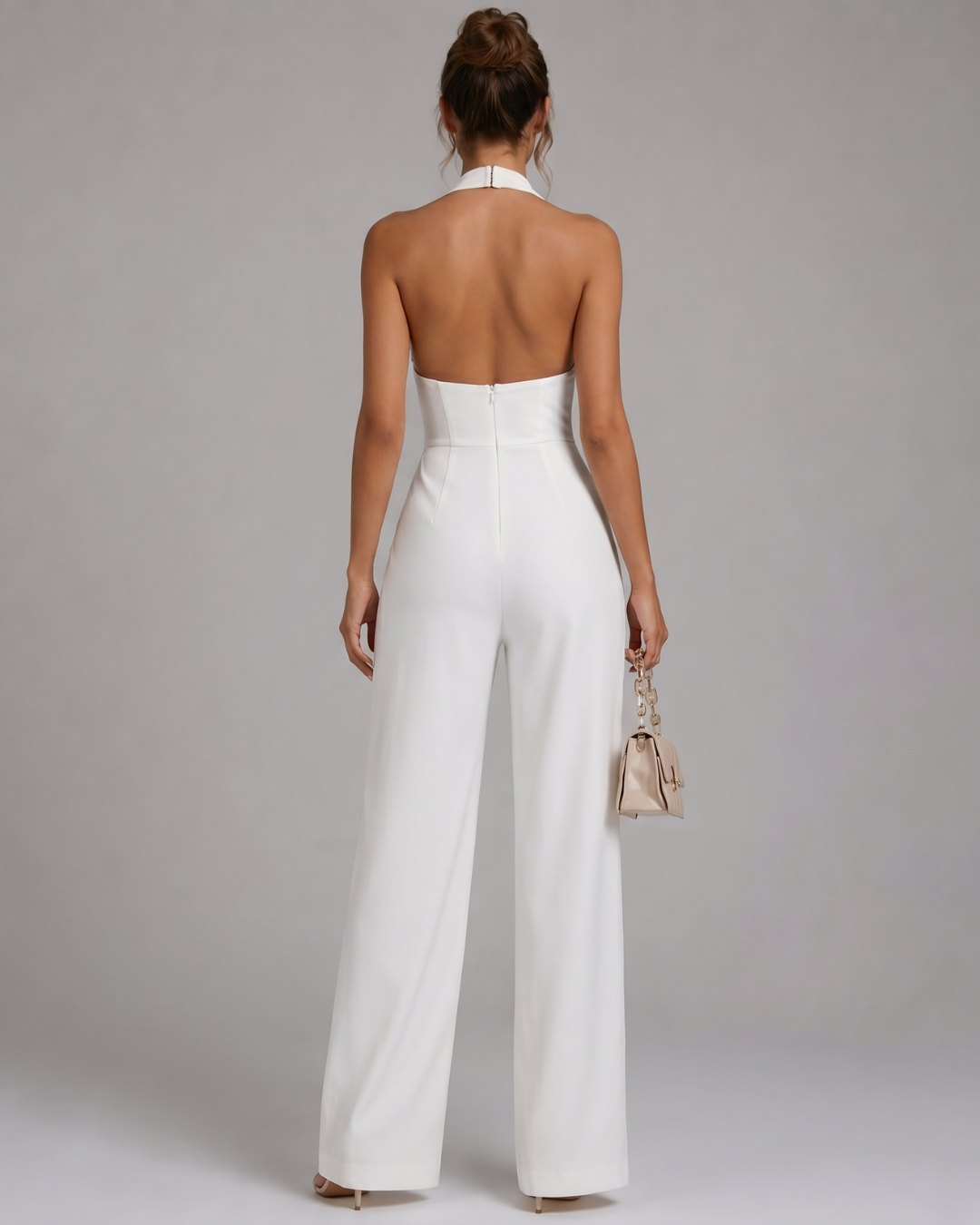Nymera | Halterneck weiter Beinschnitt ärmelloser Jumpsuit