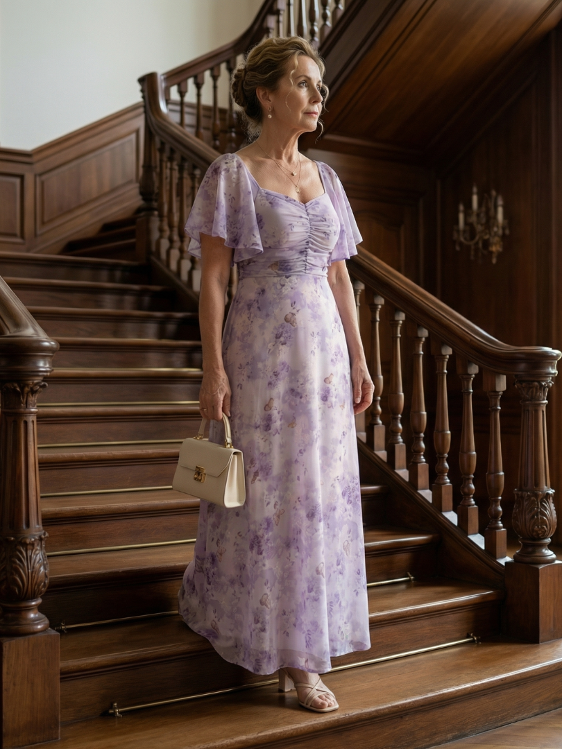 Vaelis | Midi-Kleid mit Fledermausärmeln