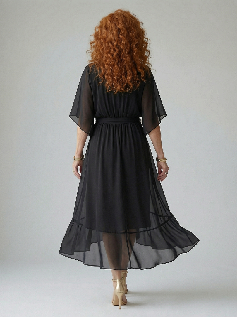 Elric | Midi-Kleid mit leichtem Drapé