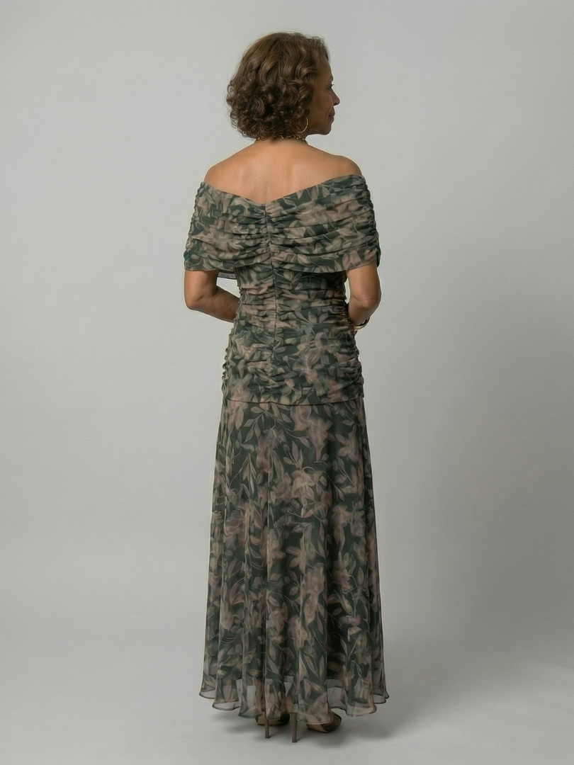 Calen | Off-Shoulder Fließende Midi-Kleider