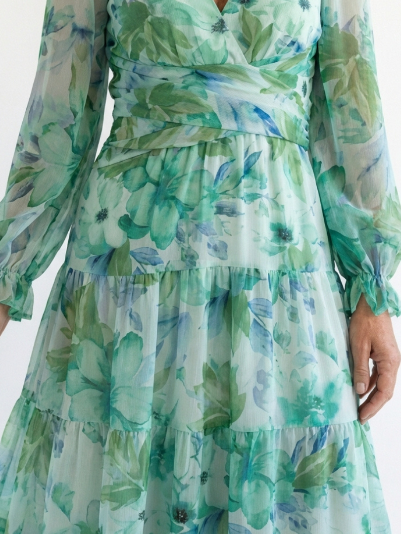 Althea | Langärmliges Blumenkleid