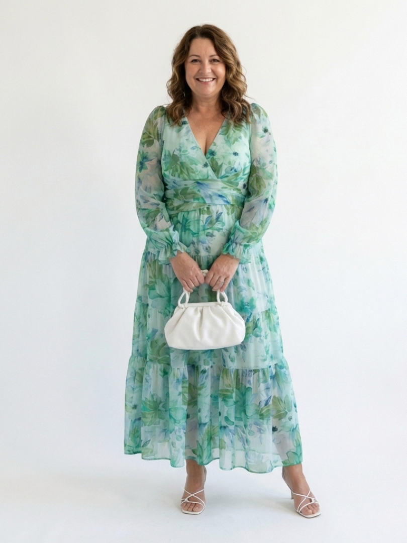 Althea | Langärmliges Blumenkleid
