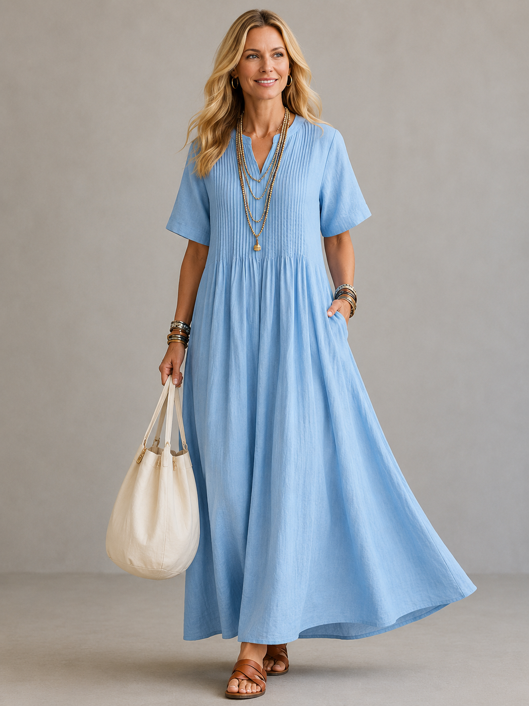 Nathalia™ | Faltenkleid