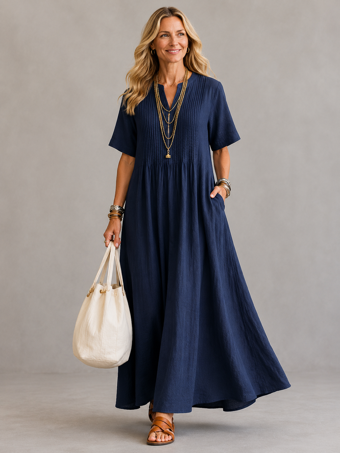 Nathalia™ | Plissiertes Kleid