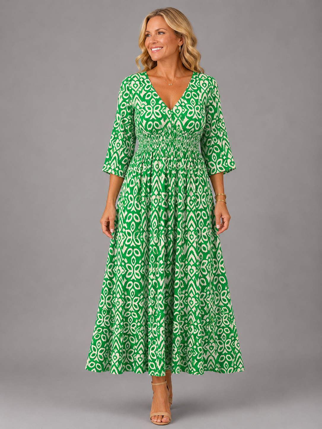Althea™ | Bohemian Flow Midi Kleid