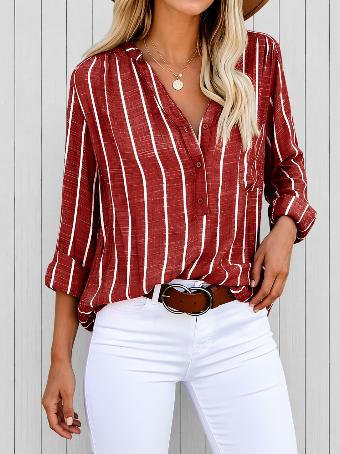 Lilac™ | Stilvolle gestreifte Bluse