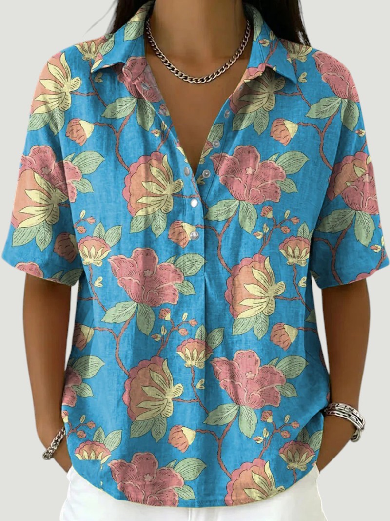 Lynaa - Elegante Bluse mit Blumenmuster