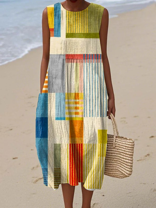 Eve™ Geometrisches Midi-Kleid