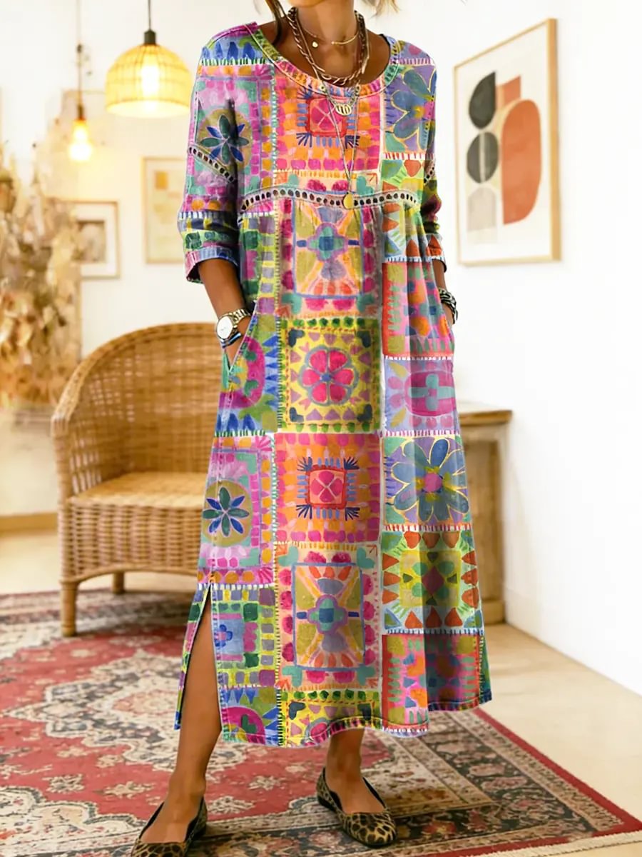 Pilar | Ethnisches Druckkleid
