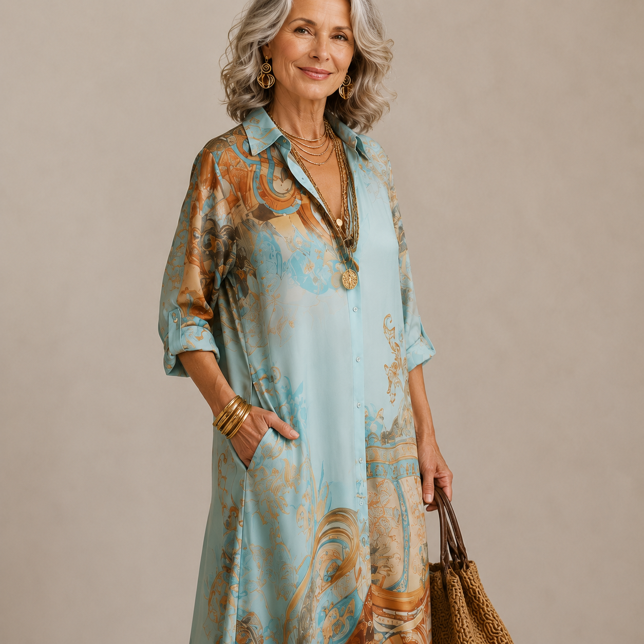 Evalexy I Maxi Kleid Print Luxus