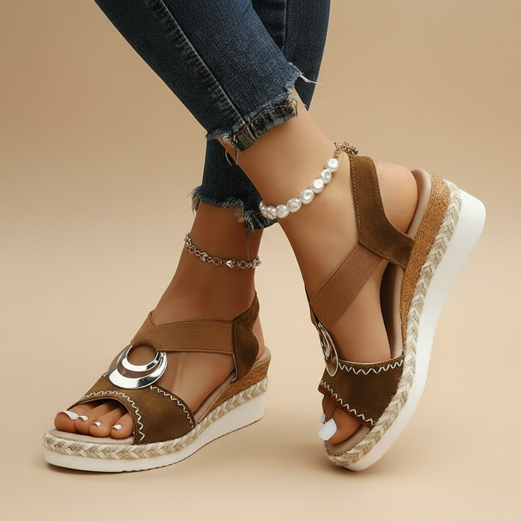 Stilvolle Plateau-Sandalen