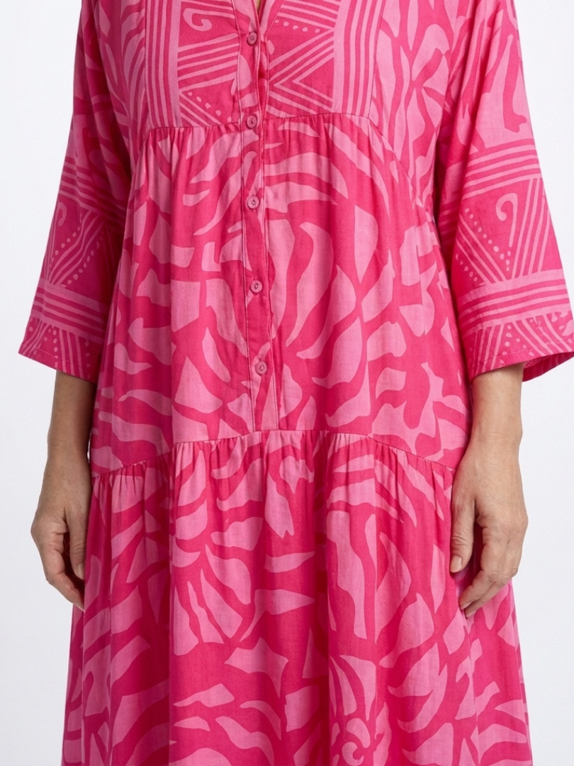 Marielle | Knopf-Front Midi Kleid