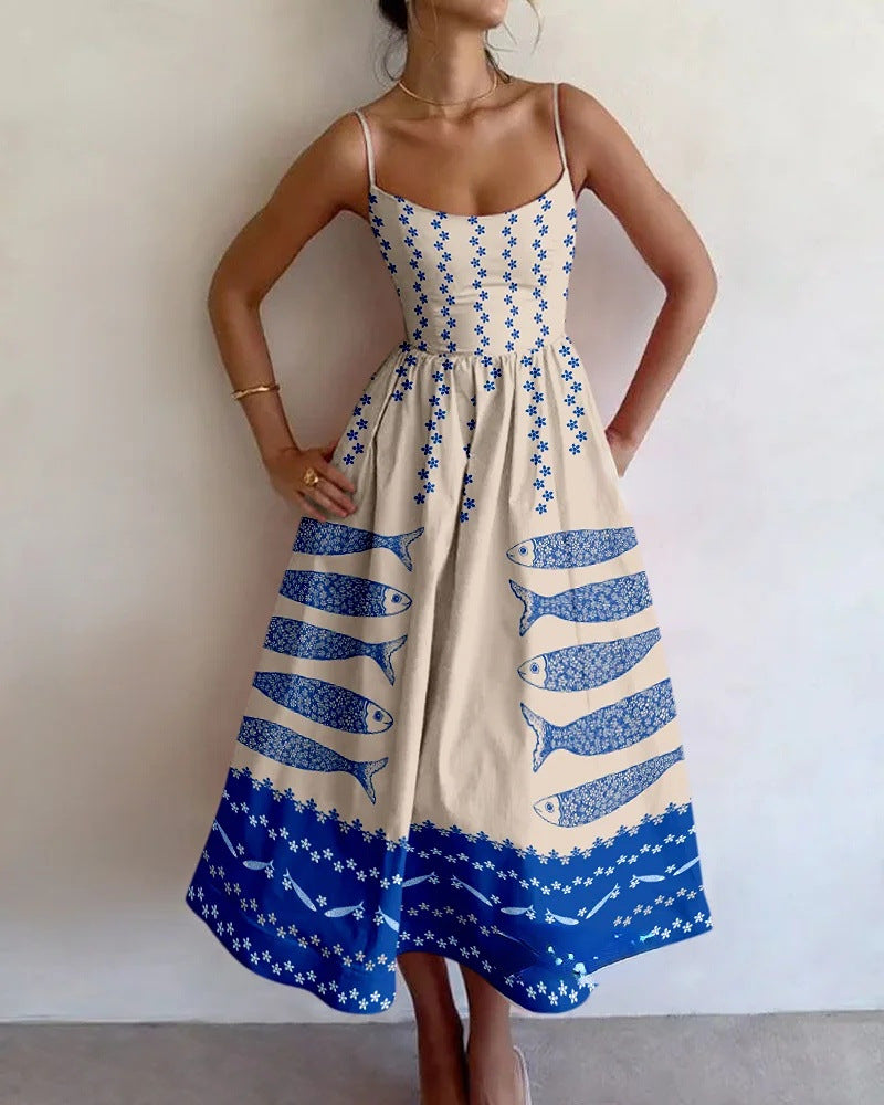Elowette | Blue Harbor Midi Kleid