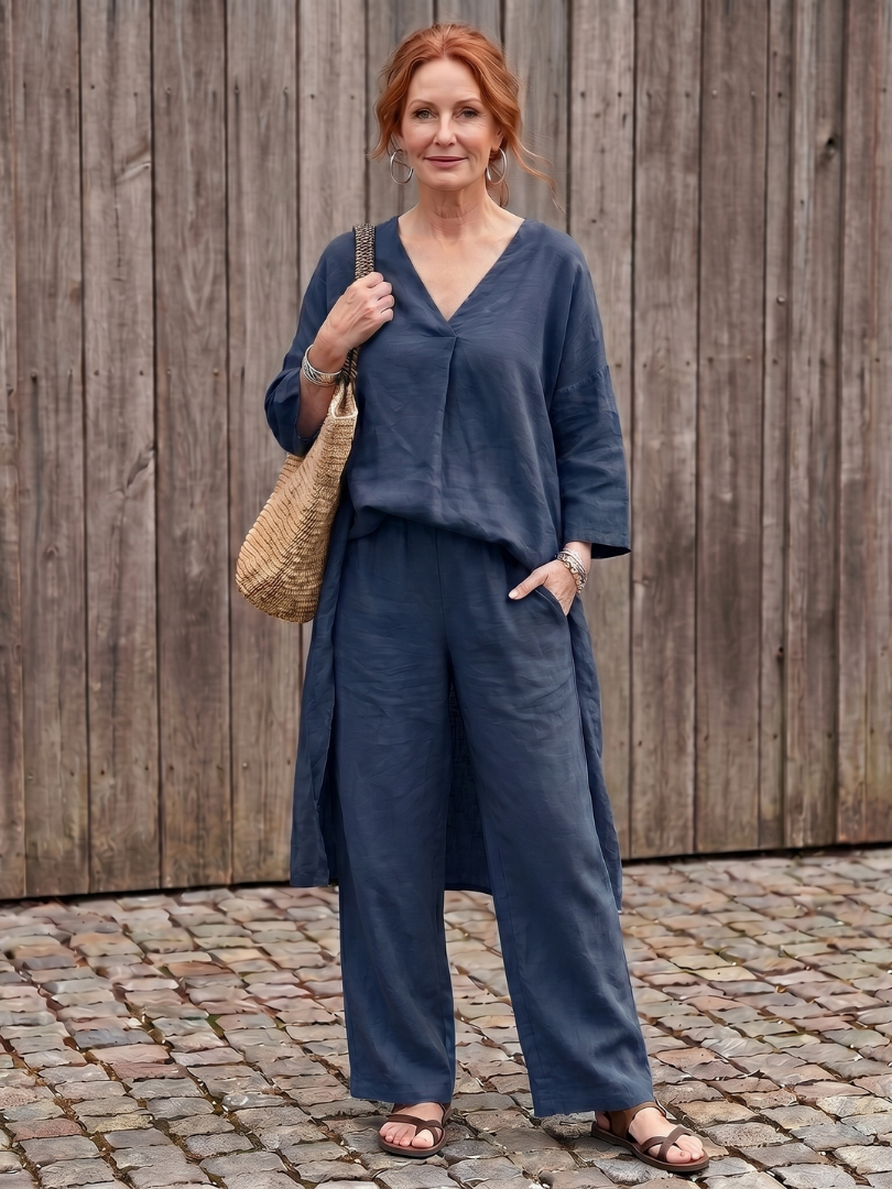 Onyx | Weites Tunika-Oberteil und Hose Set