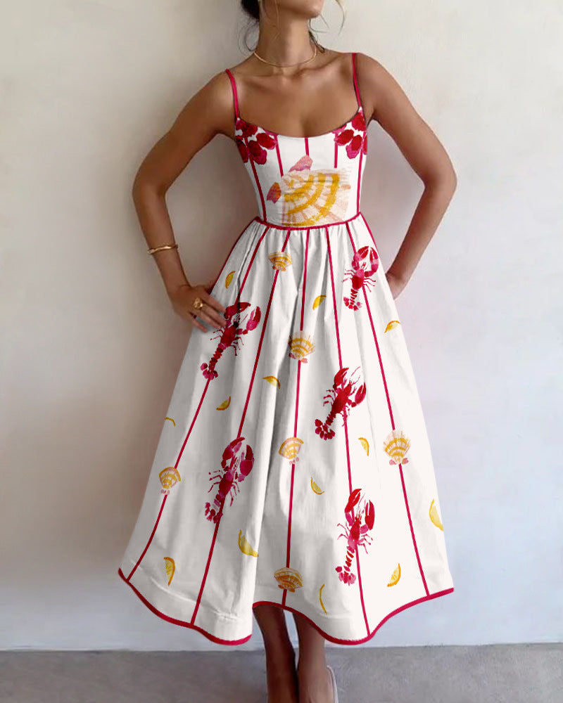Brielle | Midi-Kleid mit Küstenzauber