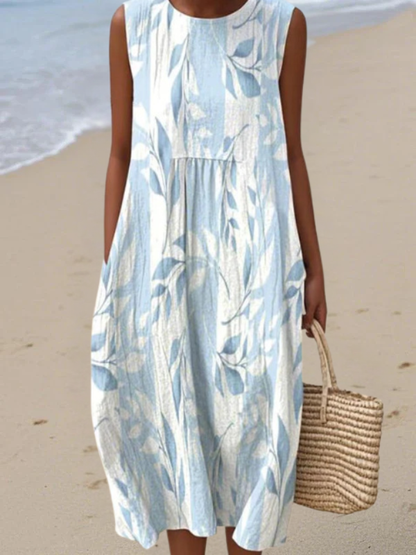 Joy™ Blätter Midi Kleid