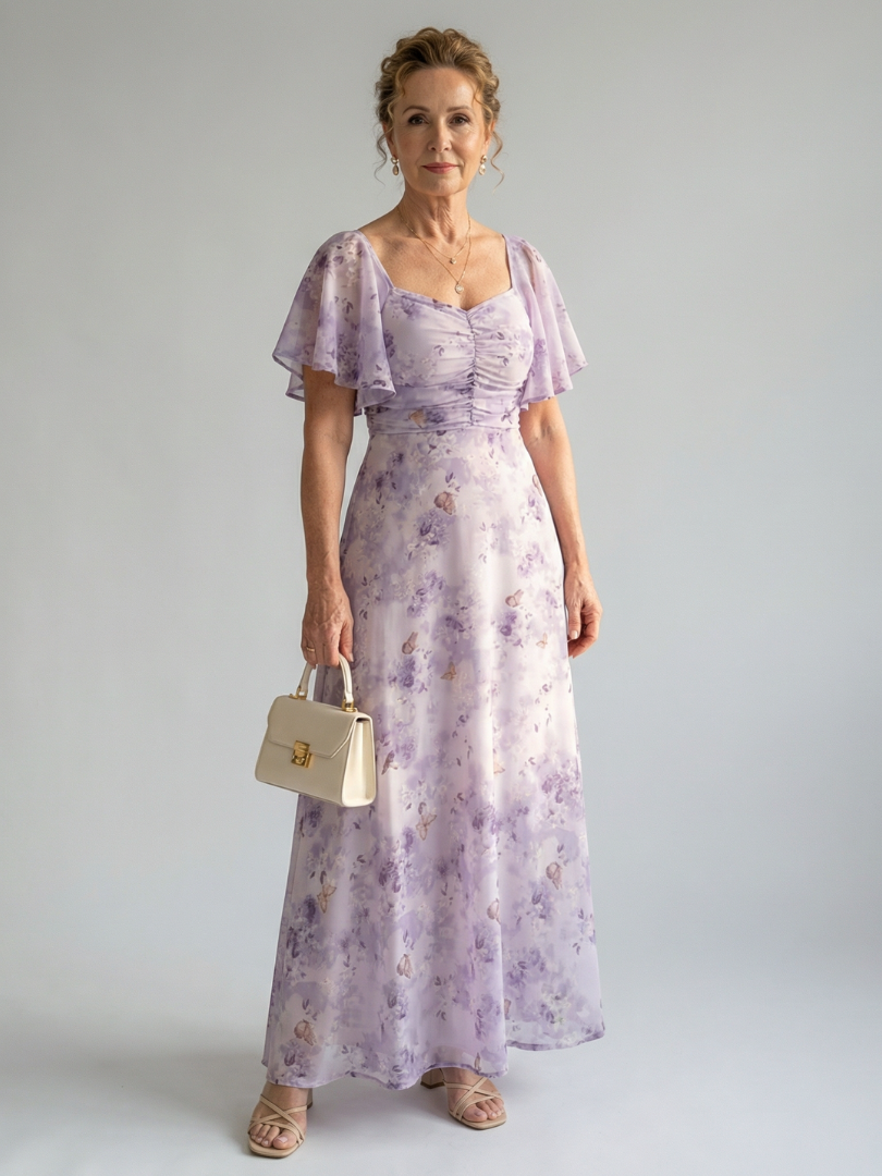 Vaelis | Midi-Kleid mit Fledermausärmeln