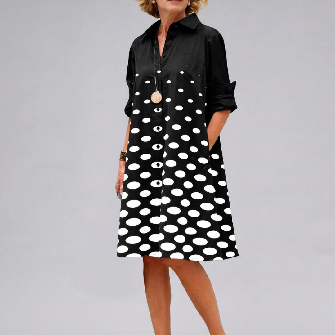 Daniela™ Polka Midi Kleid