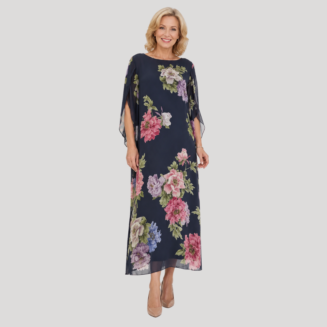 Elowen™ | Midnight Bloom Maxi Kleid