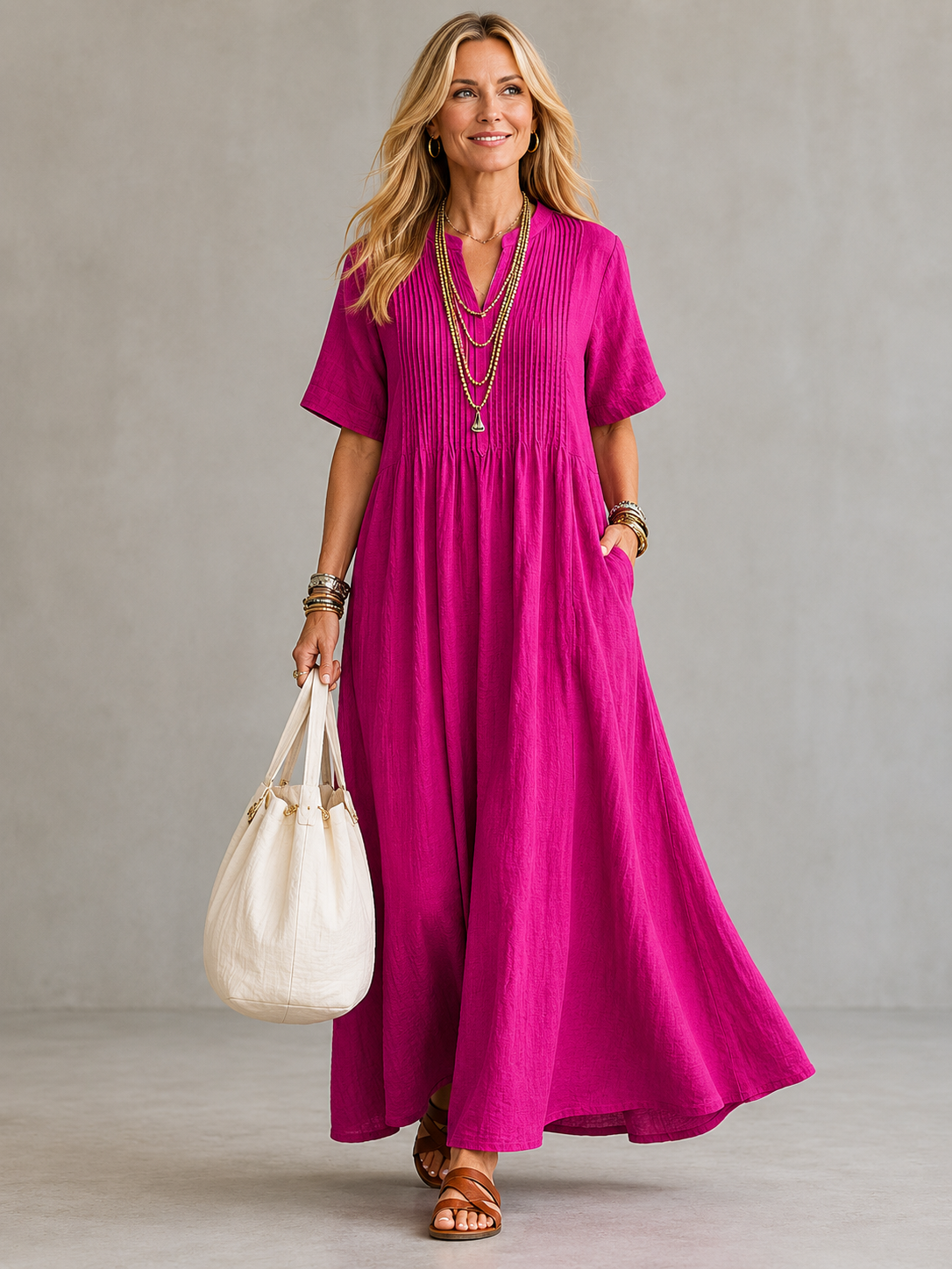 Nathalia™ | Plissiertes Kleid