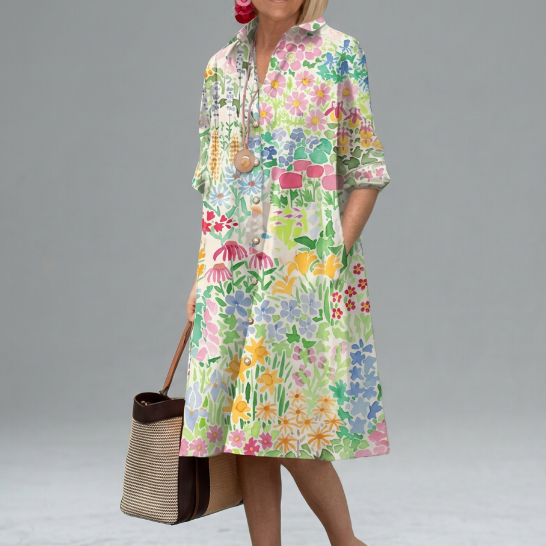 Victoria™ Floral Midi Kleid