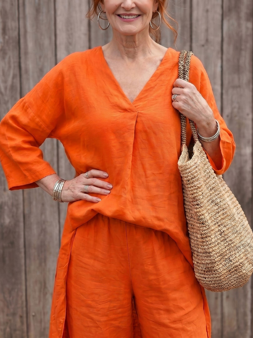 Onyx | Weites Tunika-Oberteil und Hose Set