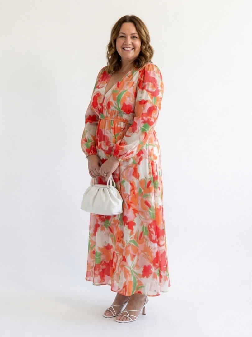 Althea | Langärmliges Blumenkleid