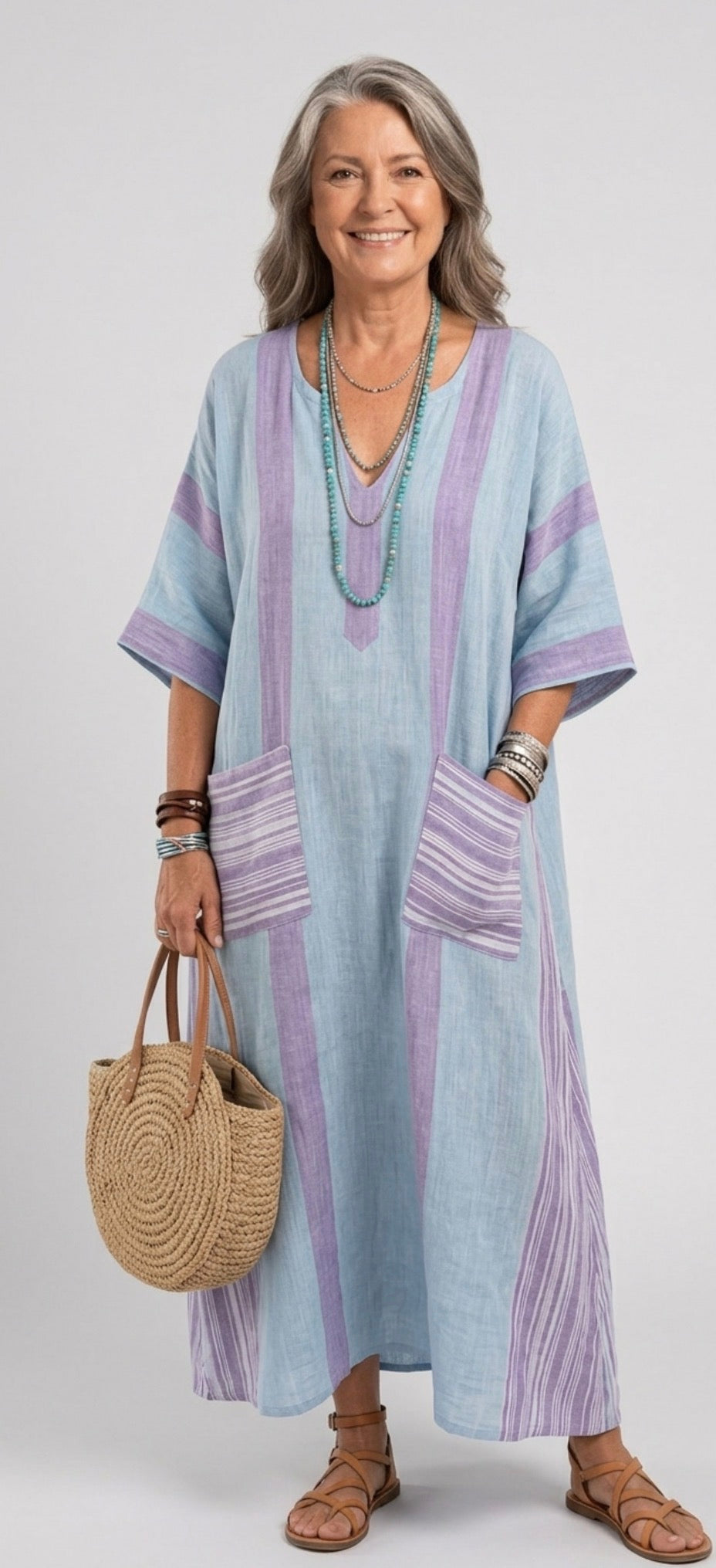 Orien | Light Flow Pocket Midi Kleid