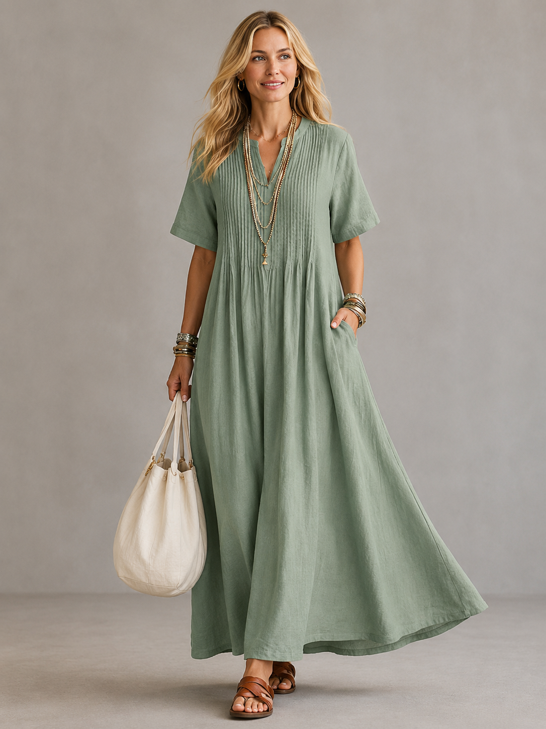 Nathalia™ | Plissiertes Kleid