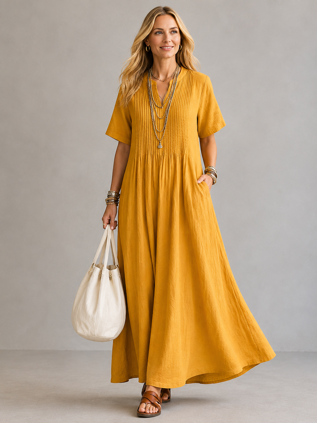 Nathalia™ | Faltenkleid