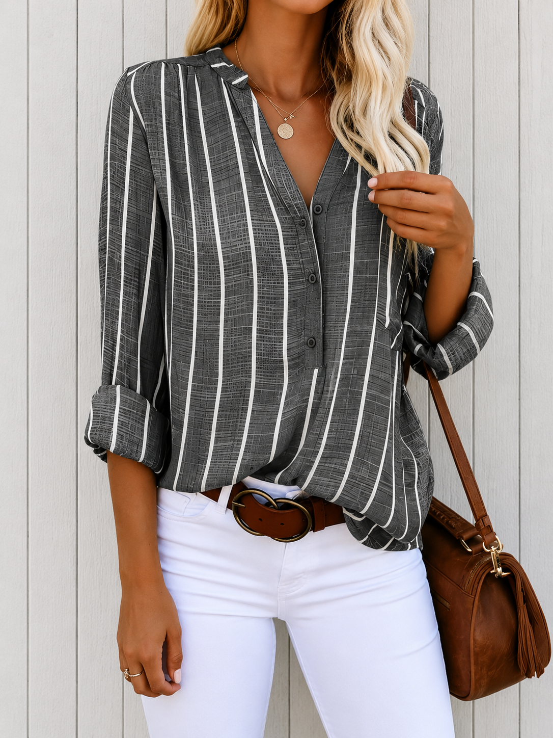 Lilac™ | Stilvolle gestreifte Bluse