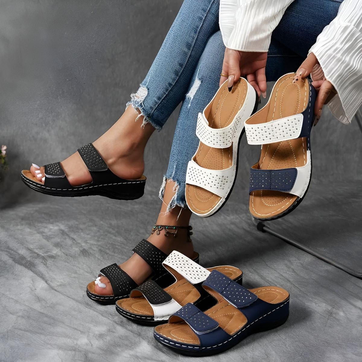 Stilvolle orthopädische Sandalen