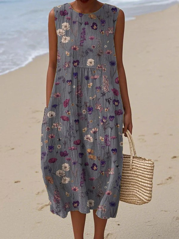 Gwen™ Blumen Midi Kleid