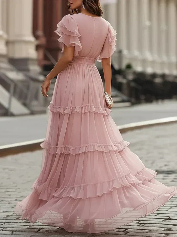 Zoe | Elegantes Hochzeitsmaxikleid in Hellrosa