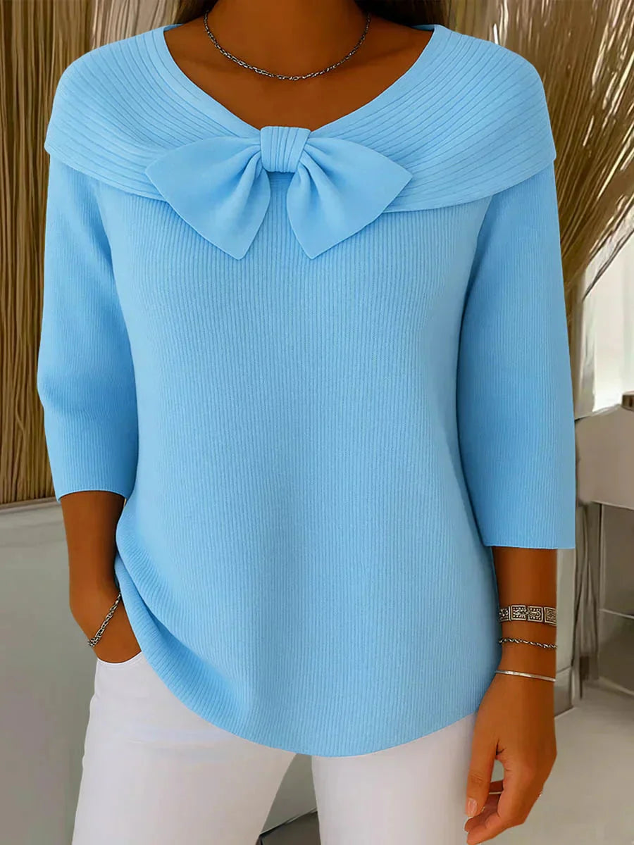 Remi™ Elegantes Stricktop mit Schleife