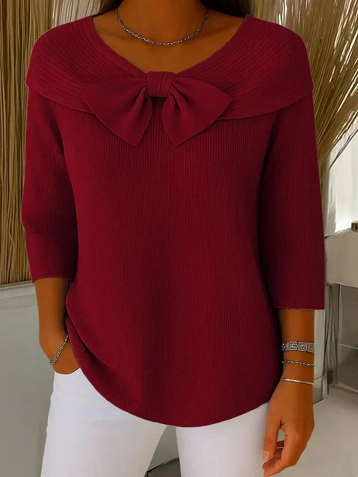 Remi™ Elegantes Stricktop mit Schleife