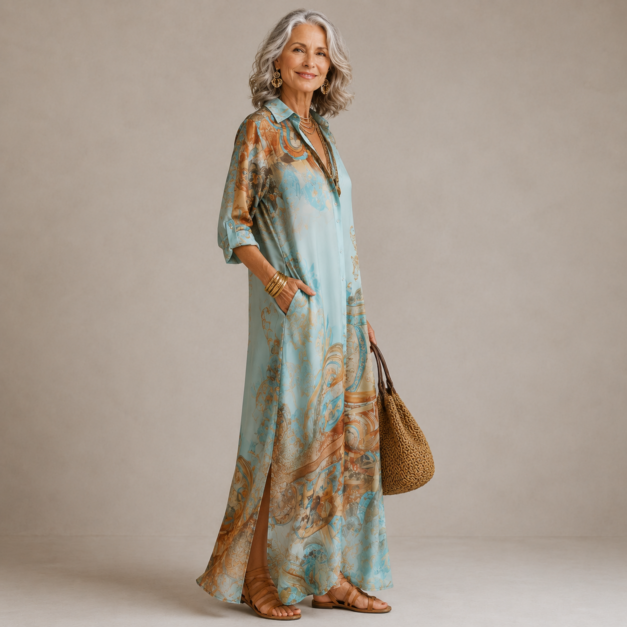 Evalexy I Maxi Kleid Print Luxus