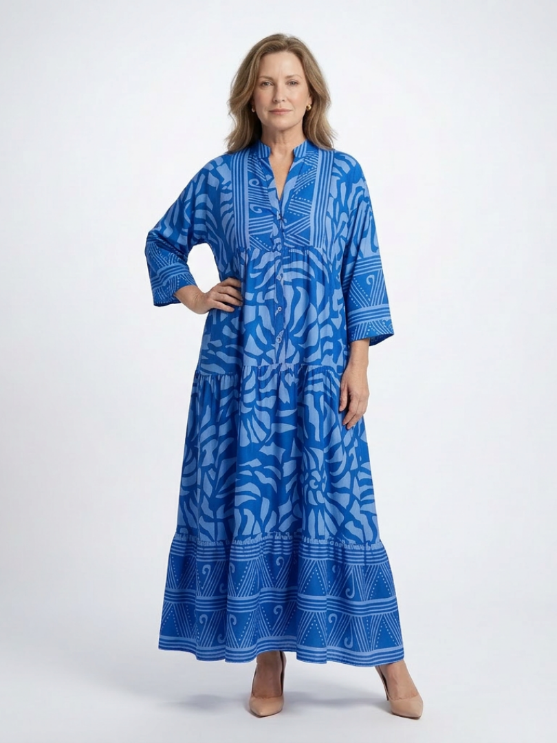 Marielle | Knopf-Front Midi Kleid