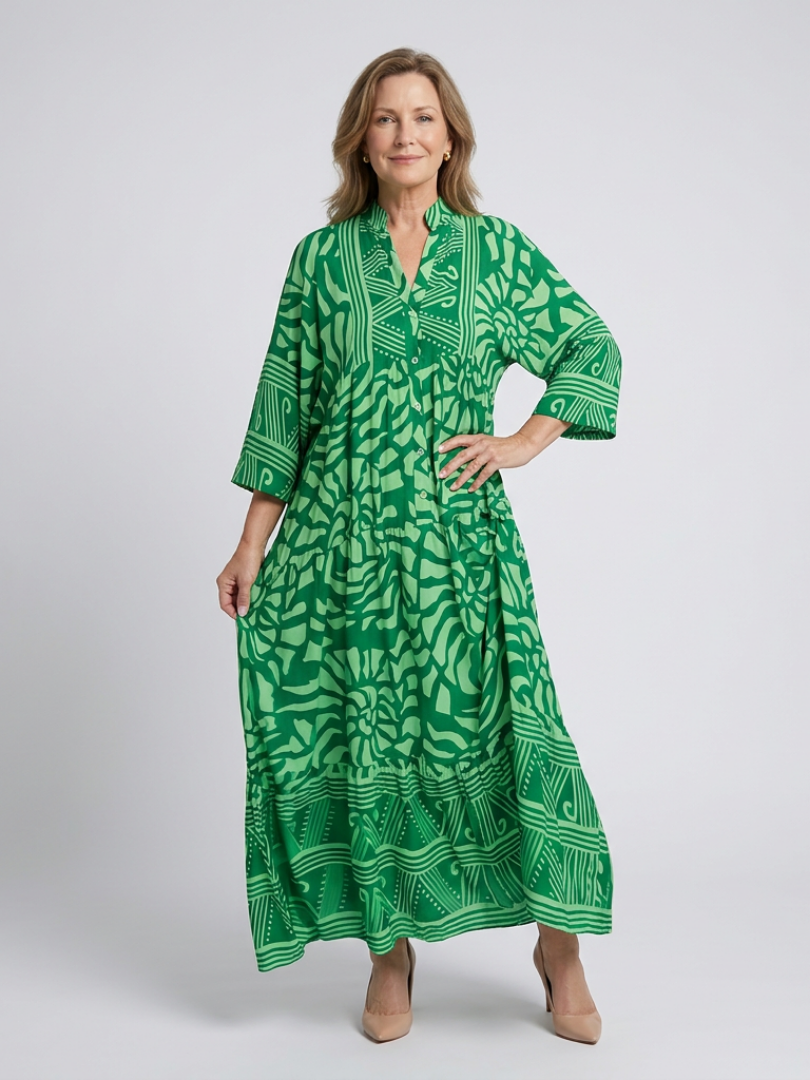 Marielle | Knopf-Front Midi Kleid