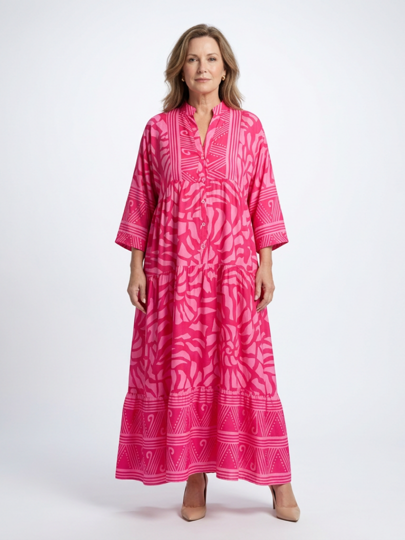 Marielle | Knopf-Front Midi Kleid
